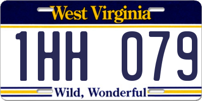 WV license plate 1HH079