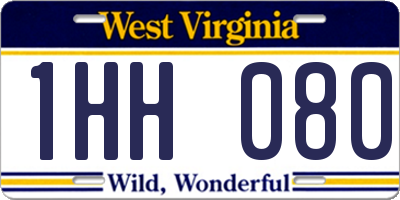 WV license plate 1HH080