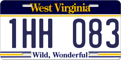 WV license plate 1HH083