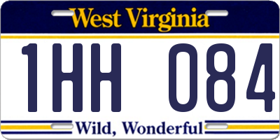 WV license plate 1HH084