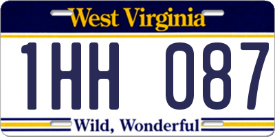 WV license plate 1HH087