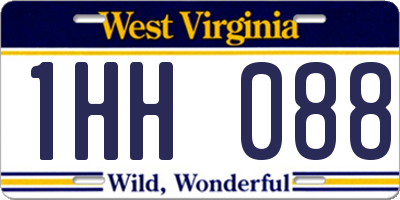 WV license plate 1HH088