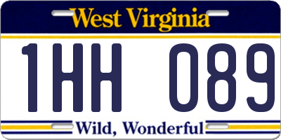 WV license plate 1HH089