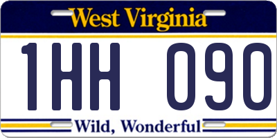 WV license plate 1HH090
