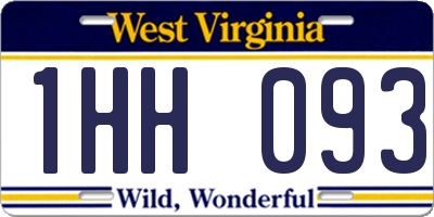 WV license plate 1HH093
