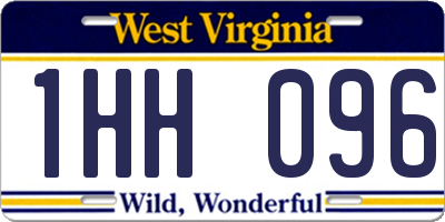 WV license plate 1HH096