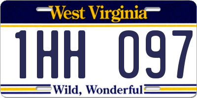 WV license plate 1HH097
