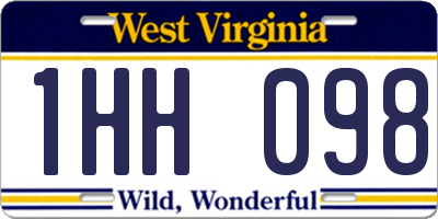 WV license plate 1HH098