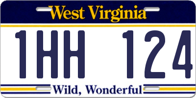WV license plate 1HH124
