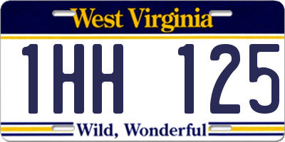 WV license plate 1HH125