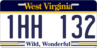 WV license plate 1HH132