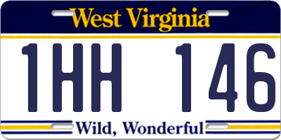 WV license plate 1HH146