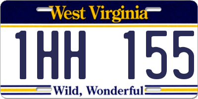 WV license plate 1HH155