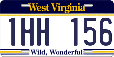 WV license plate 1HH156