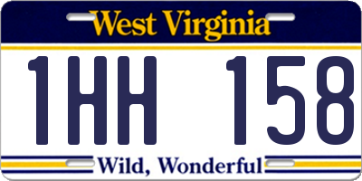 WV license plate 1HH158