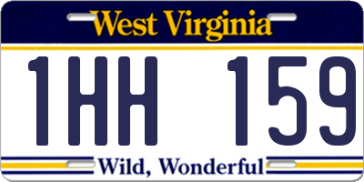WV license plate 1HH159
