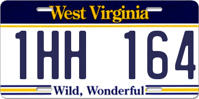 WV license plate 1HH164