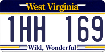 WV license plate 1HH169