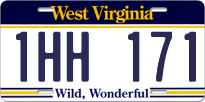 WV license plate 1HH171