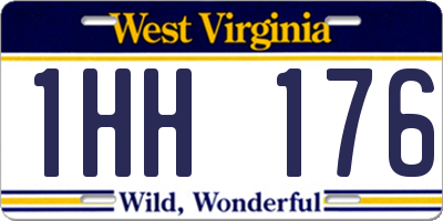 WV license plate 1HH176