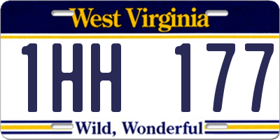WV license plate 1HH177