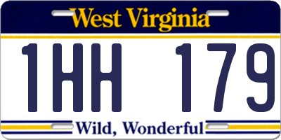 WV license plate 1HH179