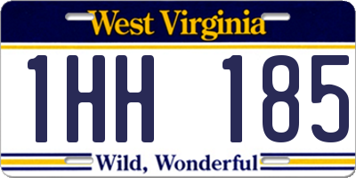 WV license plate 1HH185