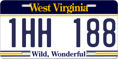 WV license plate 1HH188