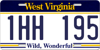 WV license plate 1HH195