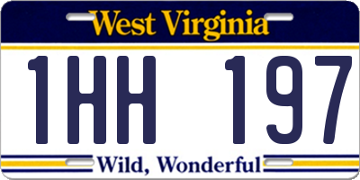 WV license plate 1HH197