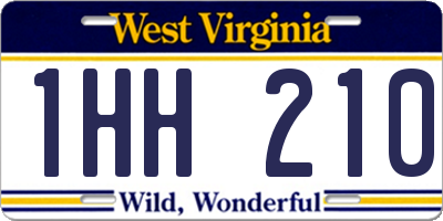 WV license plate 1HH210