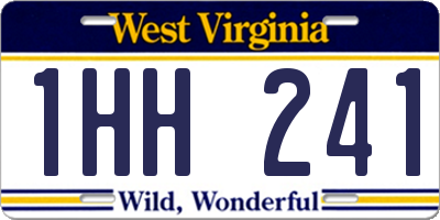 WV license plate 1HH241