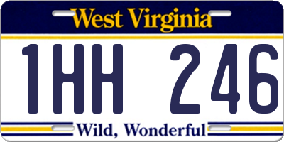 WV license plate 1HH246