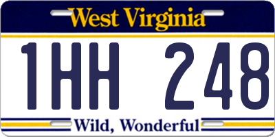 WV license plate 1HH248