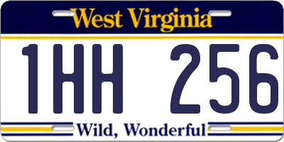 WV license plate 1HH256