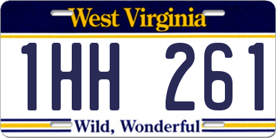 WV license plate 1HH261