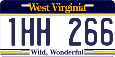 WV license plate 1HH266