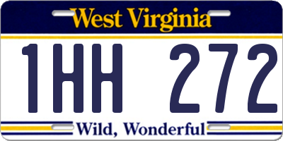 WV license plate 1HH272