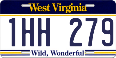 WV license plate 1HH279