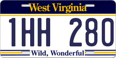 WV license plate 1HH280