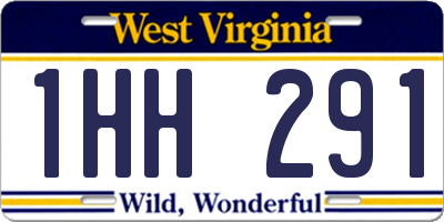 WV license plate 1HH291