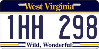 WV license plate 1HH298