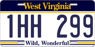 WV license plate 1HH299