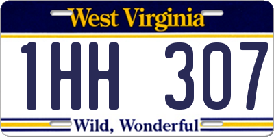 WV license plate 1HH307