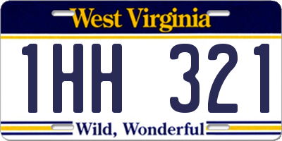 WV license plate 1HH321