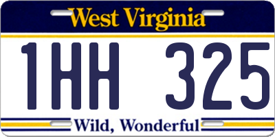 WV license plate 1HH325