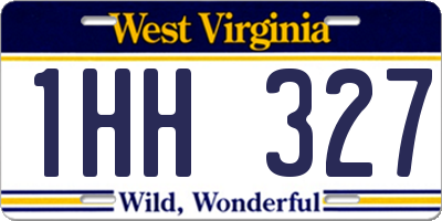 WV license plate 1HH327