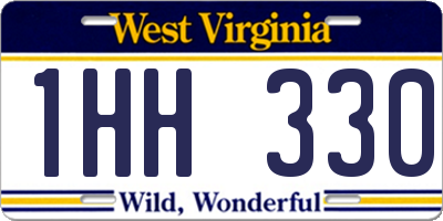 WV license plate 1HH330