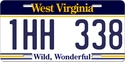 WV license plate 1HH338