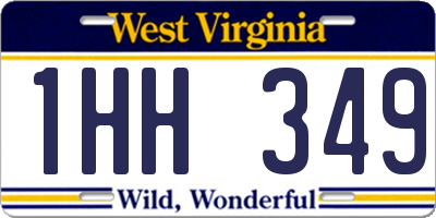 WV license plate 1HH349